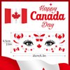 Canada Face Temporary Tattoos Canadian Flag Tattoos National Flag Fake Tattoos For Men Kids Women Red Maple Silver Star Tattoo Sticker for Canada Day Decorations Party Supplies Favors 10 Sheets