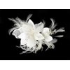 Ivory Feather Fascinator with Sequence & Bugle Beads