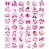 Konsait 96 PCS Breast Cancer Awareness Tattoos, Breast Cancer Ribbon Face Stickers Temporary Tattoos for Women Girls Hope Fight Breast Cancer Party Supplies Face Tattoo Accessories