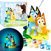 Horizon Group USA Bluey Paint Your Own Light-Up Figurine, Bingo Night Light, Toys for Kids, Playset, Party Decorations, Game, for Kids Ages 3+, Small