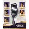 BEAUXSOI Vented Detangling Brush for Wet or Dry, Thick, Coily, and Curly Hair | Curved Vent Brush for Blow Drying