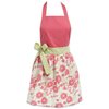 DII Women's Cotton Skirted Kitchen Apron for Cooking, Baking & Crafts, Adjustable with Generous Waist Ties, Pink Daisy, One Size