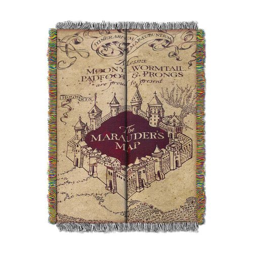 Northwest Woven Tapestry Throw Blanket, 48" x 60", Marauders Map