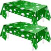 Golf Tablecloth Golf Party Decorations Golf Themed Party Supplies Rectangle Plastic Disposable Golf Table Cover Golf Decorations for Birthday Party Picnic Sport Events, 86 x 51 Inch (2 Piece)