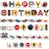 29 Pieces Racing Birthday Party Decoration - Racing Banner Logo Gas Station Checkered Flag Racing Theme Birthday Party Supplies Boy Kid Baby Gift Party Decoration