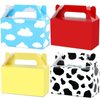 24Pcs Cartoon Story Birthday Party Favor Boxes for Toy Inspired Game Story Party Decorations Cow Print Sky Blue Cloud Treat Boxes Toy Party Goodies Boxes for Kids Birthday Baby Shower Party Supplies