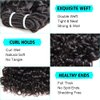 Malaysian Water Wave Bundles with Closure 12A Bundles Human Hair Ocean Wave Wet & Wavy Human Hair Bundles with Lace Closure 100% Human Hair Extensions Remy Hair Bundles (8 8 8+8inch)