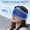 Cooling Gel Eye Mask Sleep - Puffy Eyes,Dark Circles,Migraine Relief, FSA HSA Eligible, FACEMOON Reusable Sleep Mask for Hot & Ice Cold Compress,Long-Lasting Comfort for Dry Eyes,Eye Strain(Blue)