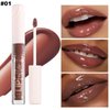 Brown Chocolate Lip GlossTinted Glitter Lipgloss Lip Oil Teens Moisturizing Lipstick Lip Balm High Shine And Vegan Plumping Lip Gloss For Women Girls Long-Lasting Dry Lip Care lip pumper gloss 06