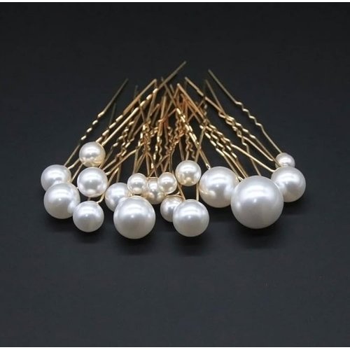 Nenluny 36pcs Wedding Pearl Hair Pins Bridal Pearl Hair Clips Wedding Hair Accessories Pearl Bobby Hair Pins Clips for Brides Bridesmaid Women Girls
