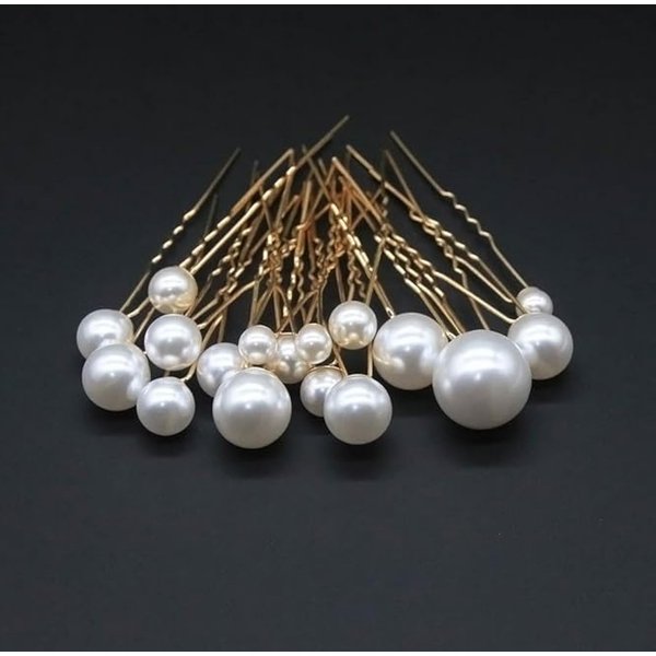 Nenluny 36pcs Wedding Pearl Hair Pins Bridal Pearl Hair Clips Wedding Hair Accessories Pearl Bobby Hair Pins Clips for Brides Bridesmaid Women Girls