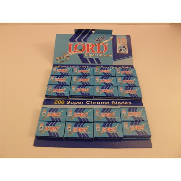 200 Lord Double Edge Safety Razor Blades Super Chrome