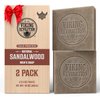 Viking Revolution Sandalwood Natural Soap for Men - Mens Soap Bar with Essential Oils Cold Pressed Bar Soap for Men - Nourishing Mens Bar Soap with Coconut Oil, Shea Oil, Almond Oil (2 Pack)