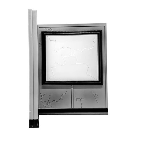 Plastic Toy Miniature Breakable Window and Wall Playset for Action Figures, Dioramas, Models