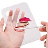 ONLYKXY 2 Pieces Makeup Palette and Spatula, Acrylic Cosmetic Palette, Nail Art Eye Shadow Lipsticks Mixing Makeup Tools