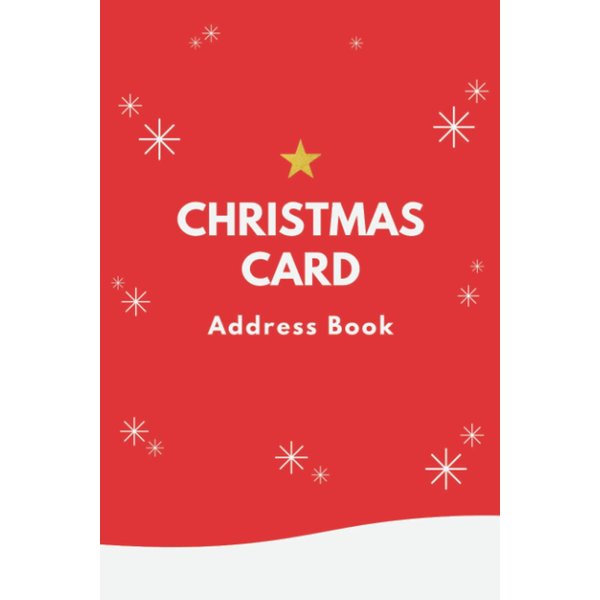 Christmas Card Address Book: A Christmas Card & Gift Tracker for, record up to 80 name lists, 10 years, Red Background