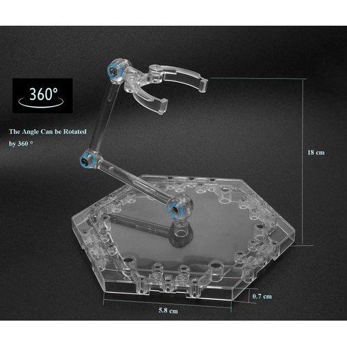 Flymer Action Figure Stand Clear, 6 Pcs Adjustable Action Figure Display Stands with Screwdriver