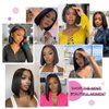 Bob Wig Human Hair 4x1 HD Lace Front Wigs for Black Women Human Hair Middle Part Lace Frontal Bob Wig 8 Inch Short Human Hair Wigs for Black Women Pre Plucked 150% Density