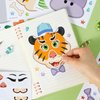 JOYIN 36PCS 9"x6" Make a face Stickers for Kids, Make Your Own Safari Animal Stickers, Jungle Party Favors Kids Crafts, Goodie Bags Stuffers for Kids, Classroom Rewards