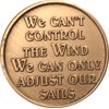 RecoveryChip Sailing We Can't Control The Wind We Can Only Adjust Our Sails Color Medallion Schooner Sailboat Chip