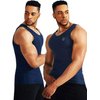 NELEUS Men's 3 Pack Compression Tank Top Tight Muscle Shirts,5074,Black (Grey)/Slate Gray/Navy,US L,EU XL