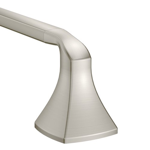 Moen Voss Brushed Nickel 24-Inch Bathroom Towel Bar, Wall Mounted Bath or Hand Towel Rack, YB5124BN