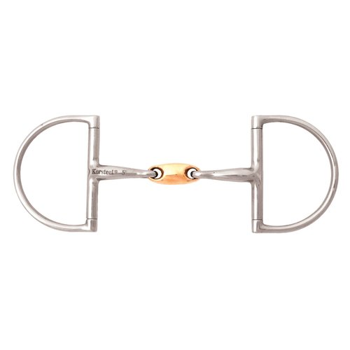 Korsteel JP Stainless Steel Copper Link Hunter Dee Ring Snaffle Bit, 5.5"