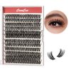 Lash Clusters DlY Eyelash Extensions 50D 0.07 D Curl 14-18mm Eyelash Clusters Mixed Tray Cluster Eyelash Extensions Natural individual Lashes (50D-0.07D-14-18mm)