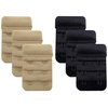 Tamlien Women Bra Extender 2 Hook,Soft Comfortable Bra Strap Extensions - 6 pcs Pack (Beige/Black)