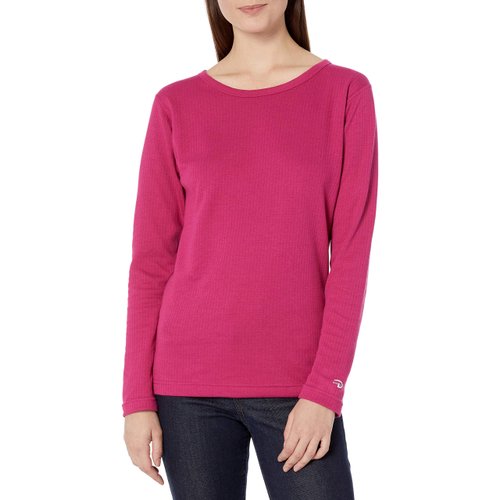 Duofold womens Crew Thermal Underwear Top, Berry Delight, Medium US