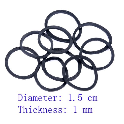 black Elastic Hair Bands，BEBEEPOO 100pcs Mini Hair Rubber Bands with a Box, Soft Hair Elastics Ties Bands - STRONG - REUSEABLE (100pcs black)