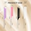 Jurrissa Metal Rat Tail Combs Set for Parting,Fine Tooth Teasing Comb with Metal Pin Tail for Styling and Hair Cutting-4 Pack Parting Combs for Braiding Hair,Steel Pin Tail Teasing Combs