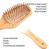 SIU Bamboo Paddle Hair Brush Detangling Hairbrush for Women, Men and Kids, Suitable for All Hair Styles - Small