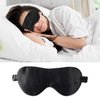 Aroy Luxury Silk Sleep Mask 100% Mulberry Silk Eye Mask/Anti-Aging (Black)