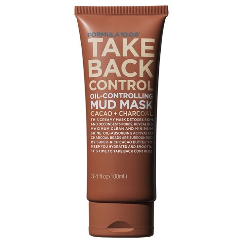 FORMULA 10.0.6 - Take Back Control Oil-Controlling Mud Mask - Creamy Mud Mask, Detoxes Skin & Decongests Pores, Vegan, Paraben-Free, Sulfate-Free & Cruelty-Free, 3.4 Fl Oz