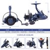 Sougayilang Fishing Reel,13+1BB,Spinning Reel for Catfish,Carp,Walleye,Striped Bass,with a Spare Spool-MG7000