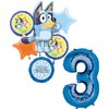 Anagram Bluey 3rd Birthday Party Supplies Foil Balloon Bouquet Decorations