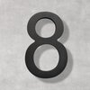 5 Inch High House Numbers- Rustproof Stainless Steel Floating Home Address Number, Elegant Matte Black Finished (Number 8)
