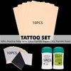 Tattoo Fake Skin - Tattoo Skin Practice Kit 21pcs Including 10pcs Tattoo Practice Skin and 10pcs Tattoo Paper and 1pcs Tattoo Transfer Cream Gel Suitable for Beginners to Practice Tattoo