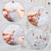 Geiserailie 50 Pieces Small Tiny Glass Spell Jars Bottle with Cork Stopper Mini Wishing Bottles with Eye Screws Funnel and Rope Cork Clear Glass Bottle for DIY Crafts Bead