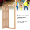 SPYMINNPOO Mini Dollhouse Door, 1:12 Dollhouse Miniature Furniture Doll House Mini Wooden Door for Dolls Furniture Accessories Bicyclelight Doll Accessories