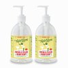 Rebel Green Fresh & Clean Hand Soap - Moisturizing Natural Bathroom & Kitchen Liquid Soap - Gentle Household Hand Wash - Peppermint & Lemon, 12 Fl Oz (Pack of 2)