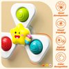 SpringFlower Suction Cup Spinner Toys, Baby Bath Toys for 12 18 Months Boy&Girl, Sensory Toys Bath Toys Travel Table Toy for Toddlers, Birthday Baby Gifts for 1 2 3 Year Old Toddler