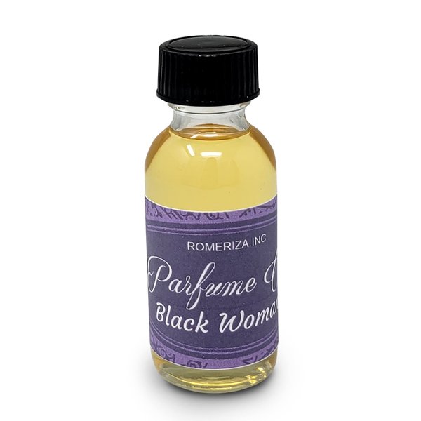 Black Women Fragrance Body Oil Perfume - Scented Fragrance Body Oil - Women Scented Body Oil Perfume - Strong Essence Long Lasting Perfume - Body Oil Women Beauty Boston Glass Bottle (1 oz)