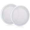 Facmogu 2PCS 8in White Ceiling Speaker Covers, Surface Mount Speaker Grill Mesh Round Speaker Grille Woofer Car Speaker Grill Cover Guard Protector Replacement Round Metal Grills