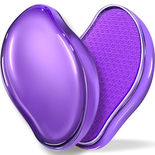 GABOX Nano Glass Pro Foot File - Callus Remover for Feet - Heel Foot Scrubber Dead Skin Exfoliator - Pedicure SPA Tool for Women & Men - Removedor de Callos en Los Pies - Crystal Purple