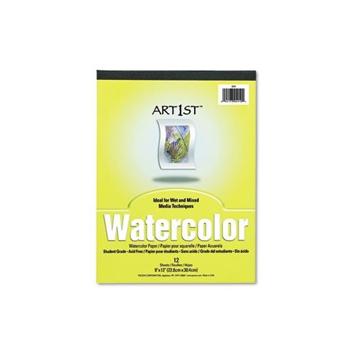 pacon Artist Watercolor Paper Pad, 9 x 12, White, 12 Sheets