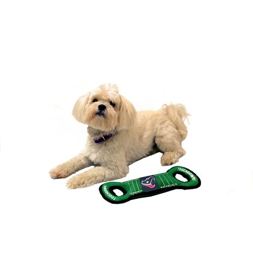 Pets First Houston Texans Football Field Dog Toy with Squeaker. - for Tug, Toss, and Fetch. - Tough & Durable PET Toy