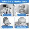 Aolso Silicone Baby Teething Toys, Cell Phone Teether Toys with Pacifier Clip, Baby Teething Toys for 0-12 Months, Baby Phone Chew Toys BPA Free/Freezable/Dishwasher and Refrigerator Safe(Black)