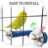 FlidRunest Perch Toy with Rotating Balls for Birds, Rough-surfaced Natural Parrot Perch Toy, Bird Bell Balls Toy for Budgies,Parakeets, Parrots,Cockatiels,Lovebirds,Conures